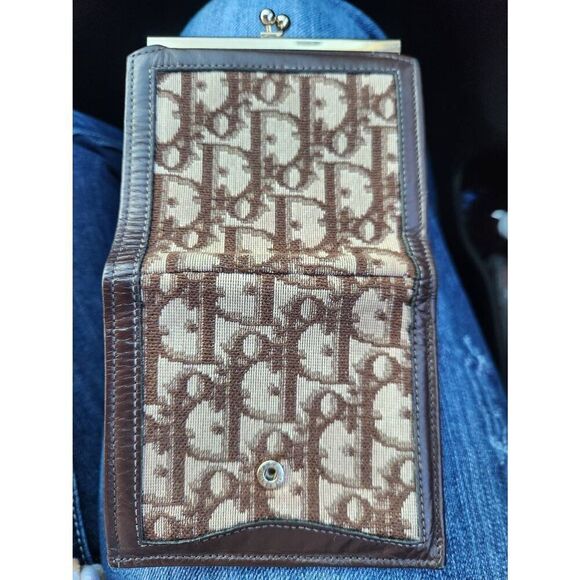 Christian Dior Brown Trotter Print Vintage Wallet and Coin Purse - Picture 10 of 14